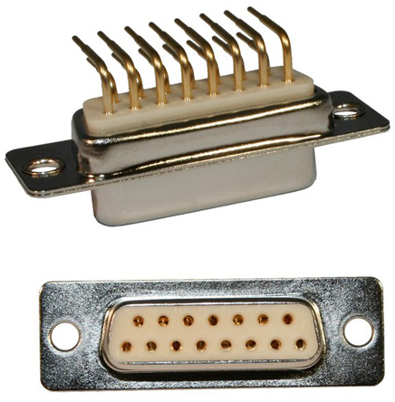 Norcomp SEAL-D 15 Way Right Angle 2.769 mm Pitch D-Sub Connector Male