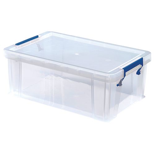 Fellowes 10L Transparent Polypropylene Storage Box, 15.5 cm x 39.5cm x 25.5 cm