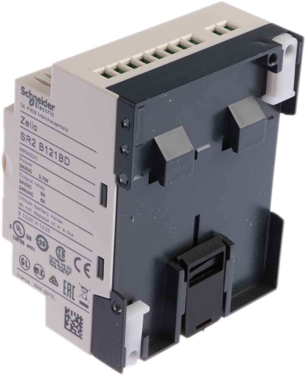 sr2packbd Schneider Electric Zelio Logic 2 Series PLC CPU for Use with Zelio 2, Relay Output, 8 (Up → 8 Digital, Up