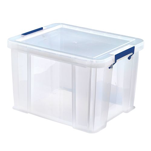 7730801 Fellowes 36L Transparent Polypropylene Storage Box, 31.5 cm x 47.5cm x 38 cm