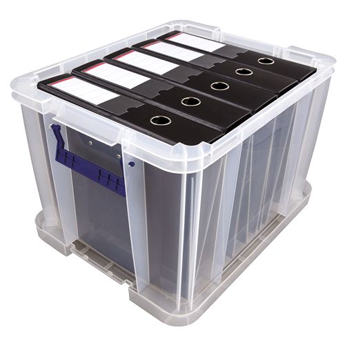 Fellowes 36L Transparent Polypropylene Storage Box, 31.5 cm x 47.5cm x 38 cm