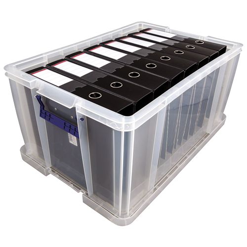 Fellowes Transparent Polypropylene Storage Box, 32 cm x 66cm x 45 cm
