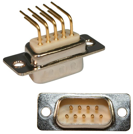 Norcomp SEAL-D 9 Way Right Angle 2.77 mm Pitch D-Sub Connector Male