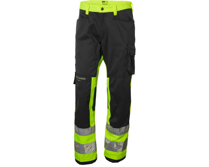 Helly Hansen Alna Men's Hi Vis Trouser Yellow, White, Black, Green 30 in Waist