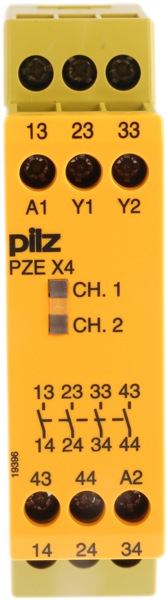 Pilz PZE X4, 24V dc Safety Relay, 4 Safety Contacts