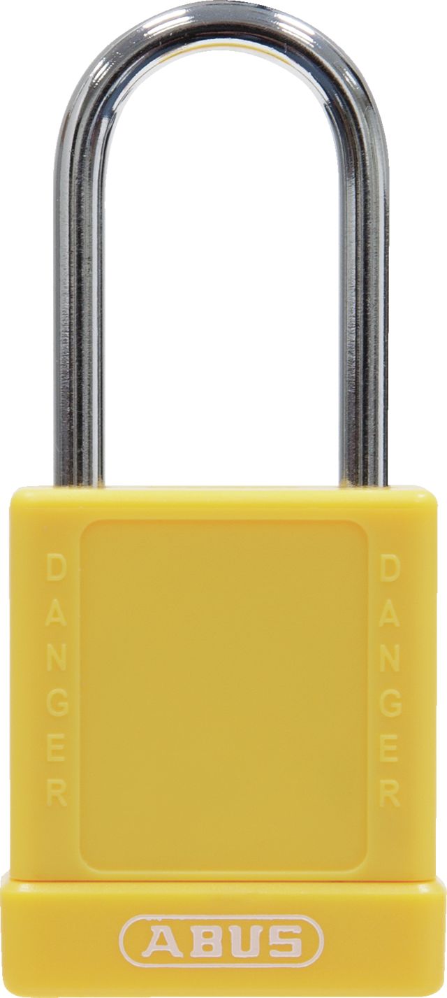 ABUS Key Lock Aluminium Safety Padlock Weatherproof Keyed Alike, 6.35 mm Shackle, 40.08 mm Body