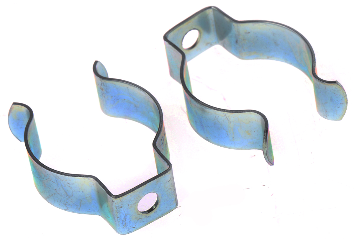 RS PRO Round Spring Steel Clip Type Light Clamp for Compact Fluorescent, Fluorescent Lamps, 4 mm Fixing Hole Diameter