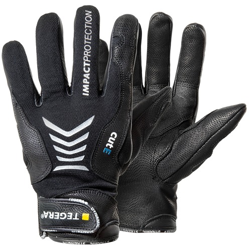 Tegera TEGERA Black Leather Work Gloves, Size 11