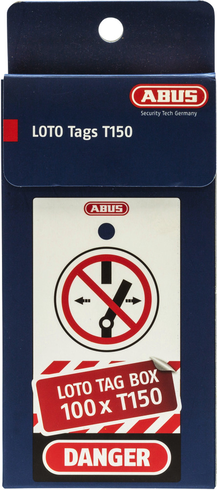 ABUS White Lockout Tag Polypropylene, 9 mm