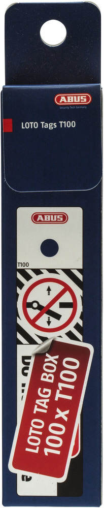ABUS White Lockout Tag Polypropylene, 9 mm