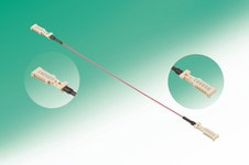 Hirose BF4MC to BF4MC Fibre Optic Cable, 0.5mm, White, 90mm
