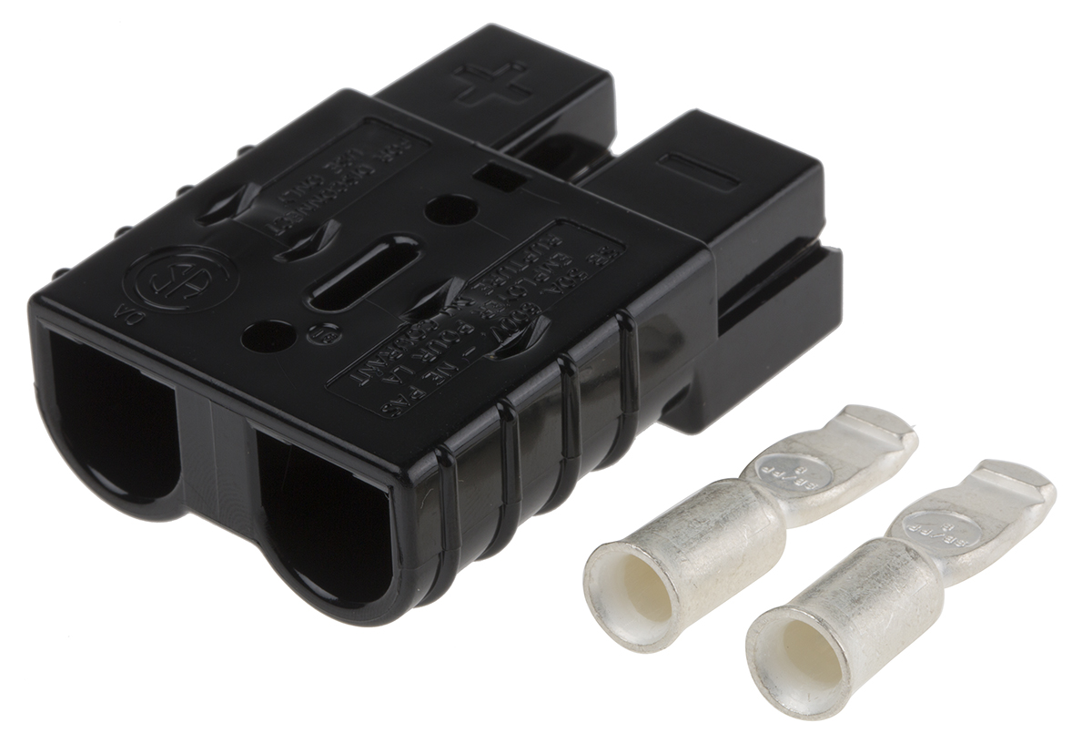 w-6331g3m Anderson Power Products 2 Way Male Battery Connector, Straight, Cable, 50A