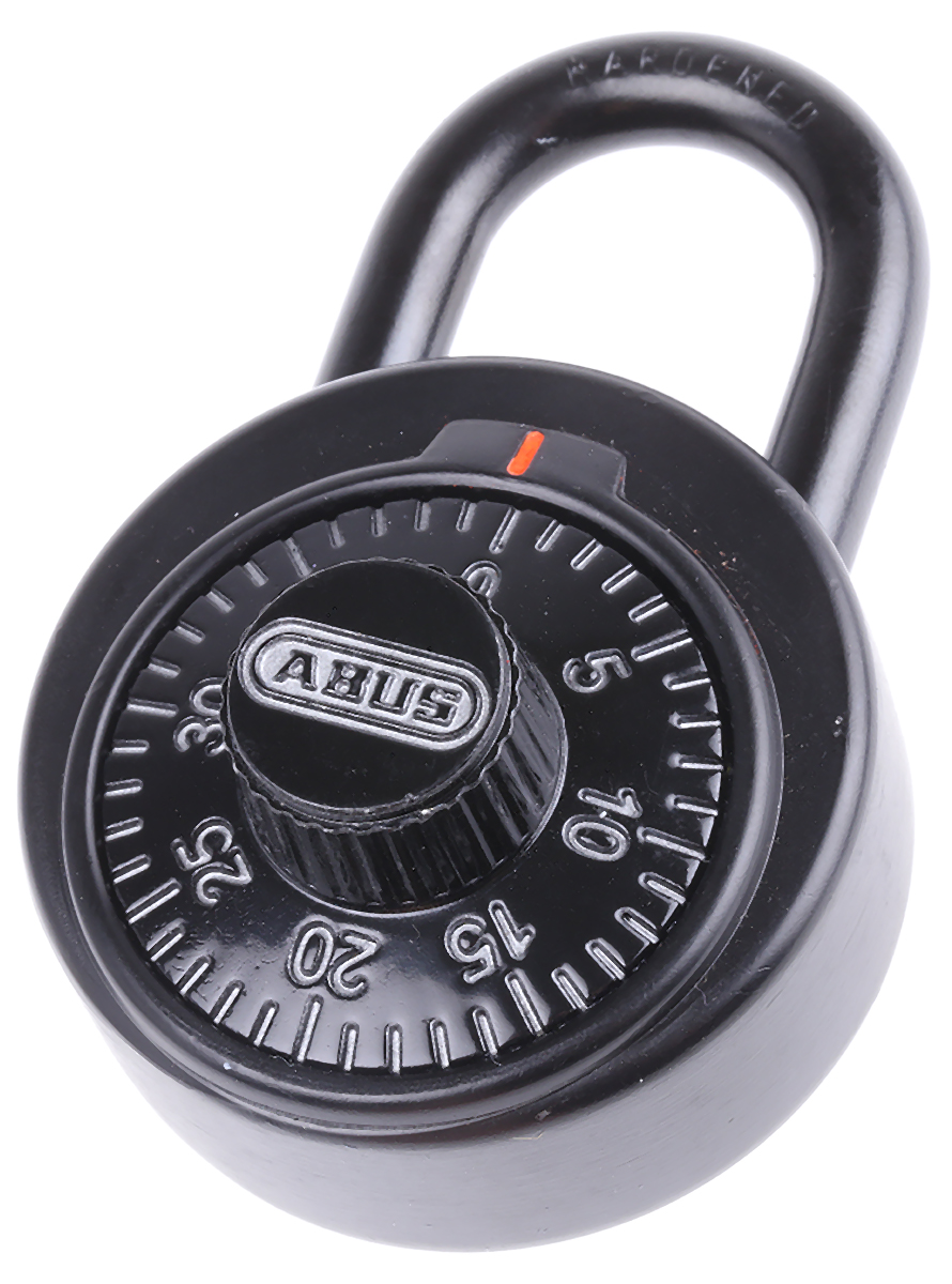 ABUS Combination Padlock Steel, Brass Combination Padlock Weatherproof, 7 mm Shackle, 48 mm Body