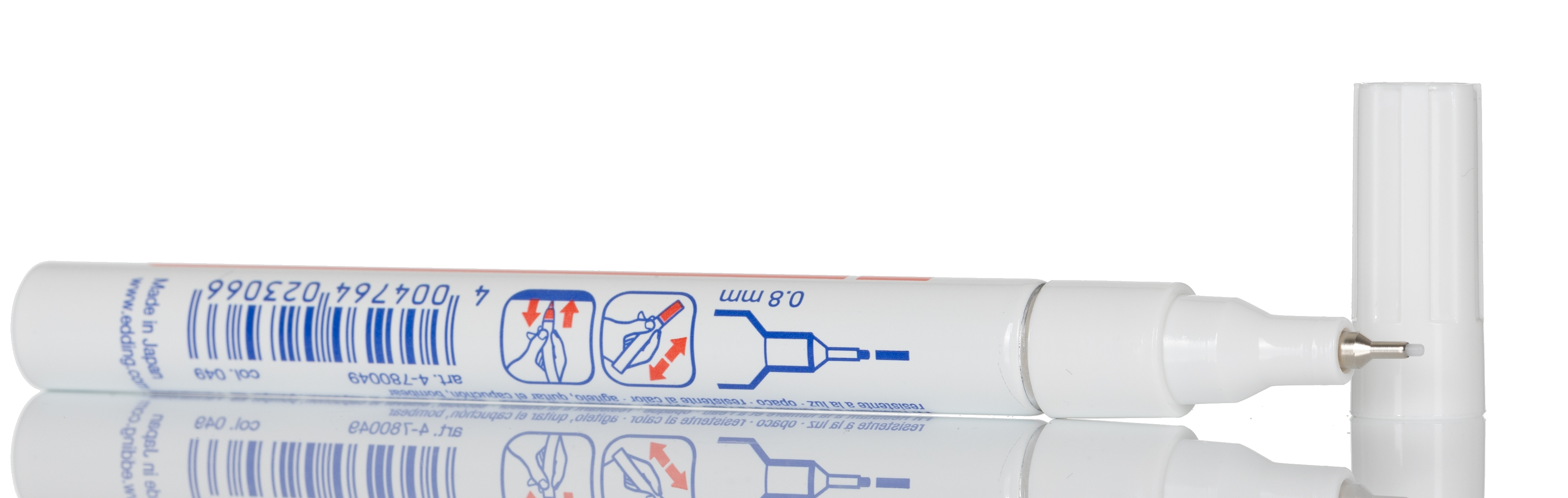 780-049 Edding White 0.8 mm Extra Fine Tip Paint Marker Pen