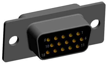 Norcomp 780 15 Way Straight 2.286 mm Pitch Plug-in D-Sub Connector Female