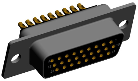 Norcomp 26 Way Straight 2.286 mm Pitch Plug-in D-Sub Connector Female