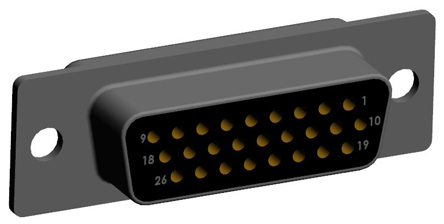 Norcomp 780 26 Way Straight 2.286 mm Pitch Plug-in D-Sub Connector Female