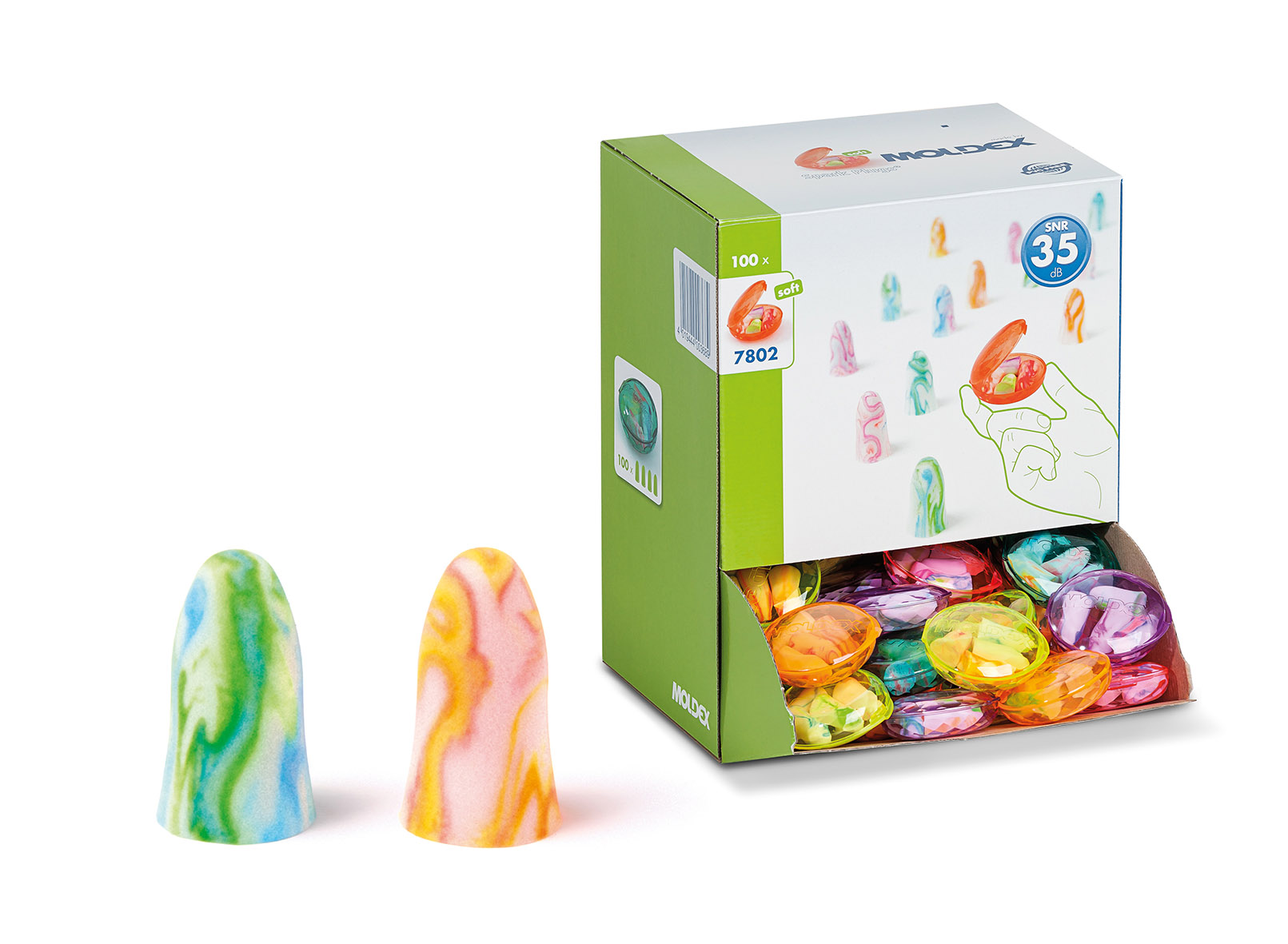 Moldex Spark Plugs PocketPak Series Multicolour Disposable Ear Plugs, 35 dB Rated 2