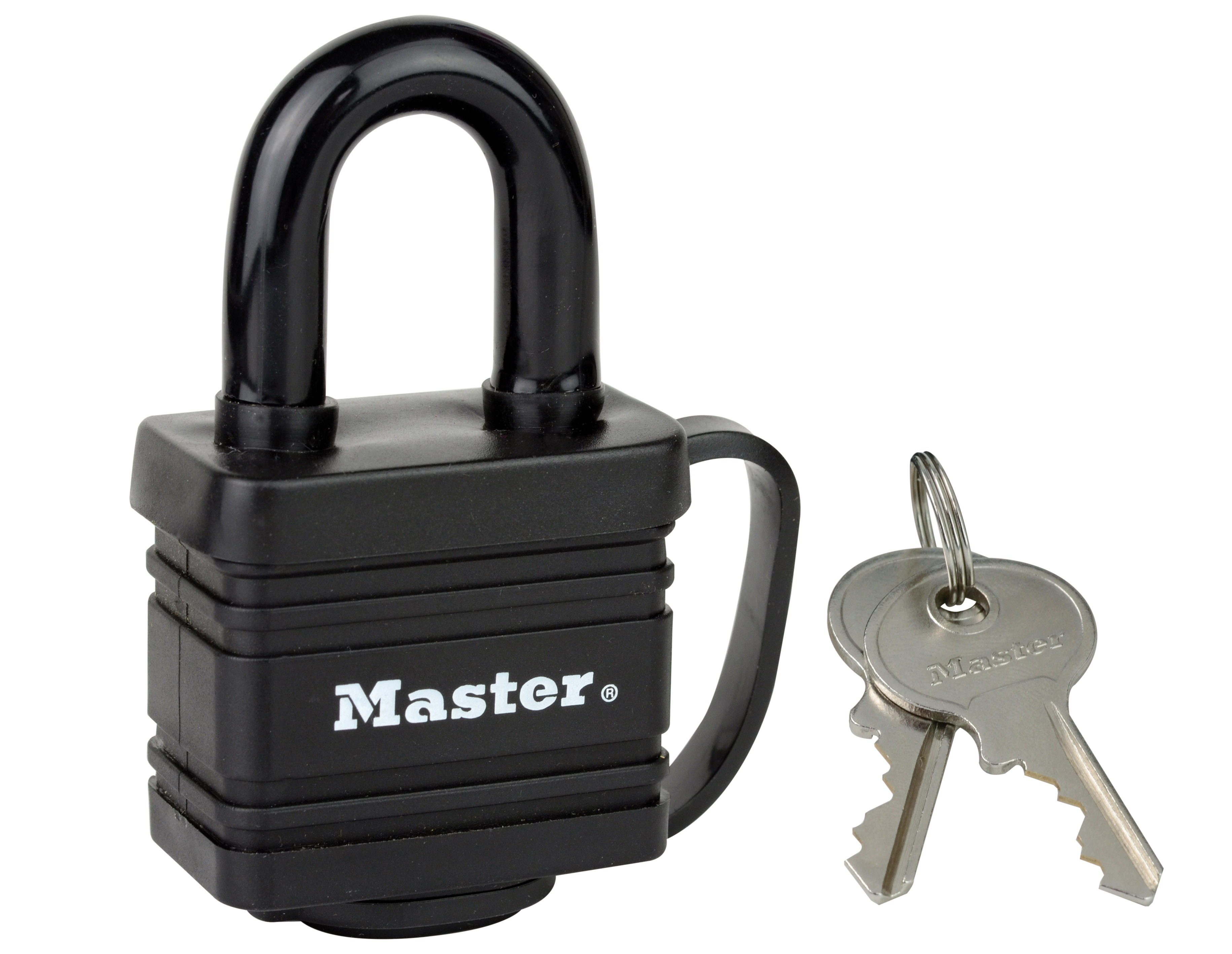 Master Lock Padlock Laminated Steel Padlock Weatherproof, 9 mm Shackle, 40mm Body