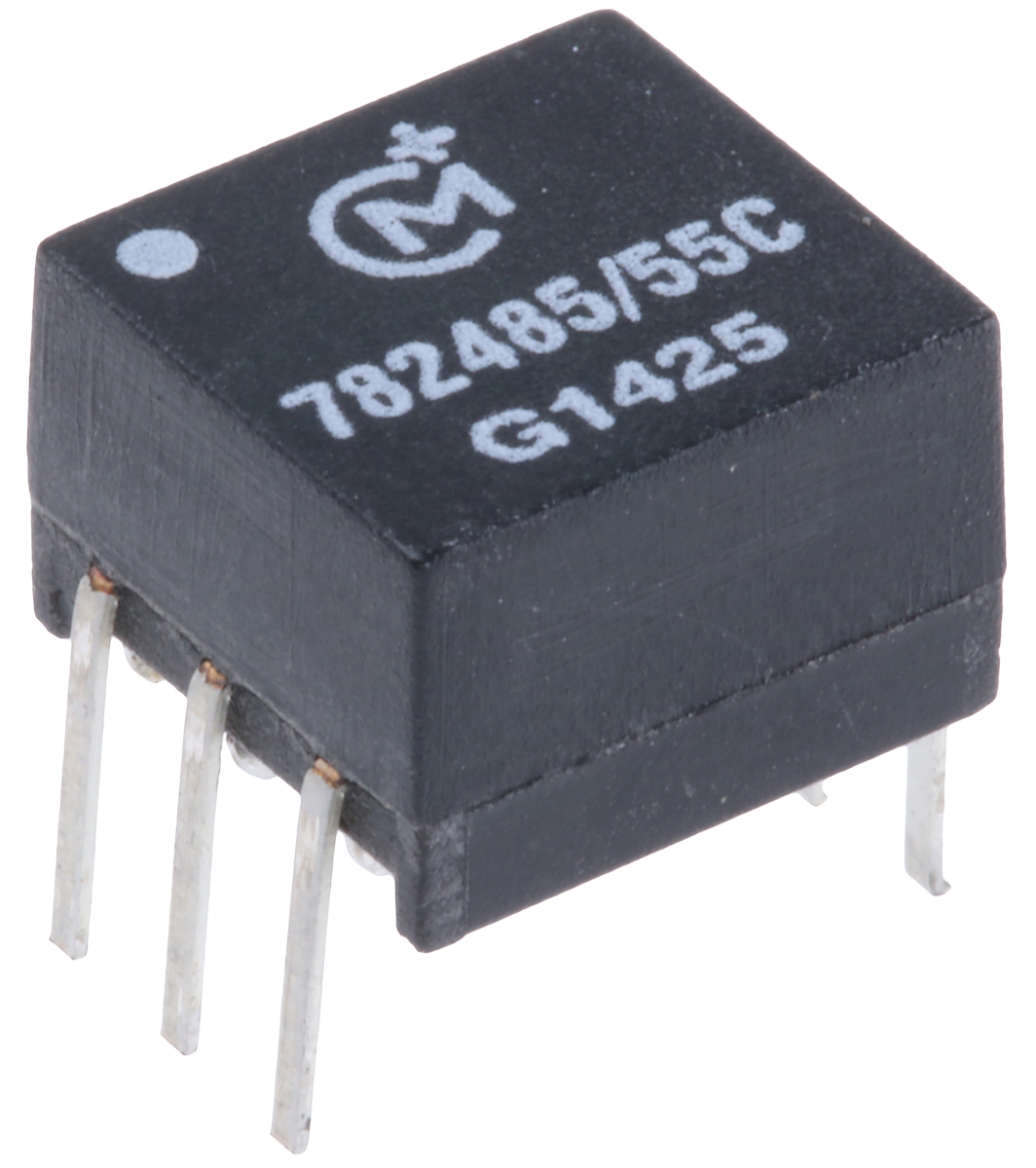 Murata Power Solutions Through Hole Pulse Transformer 1:1.5 Turns Ratio, 513 μH Prim. Inductance, 0.6Ω Prim. Resistance