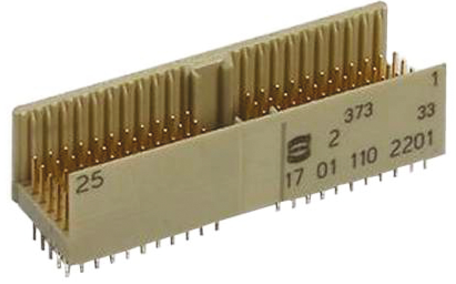 HARTING, har-bus HM 2mm Pitch Hard Metric Type A Backplane Connector, Male, Straight, 7 Row, 154 Way