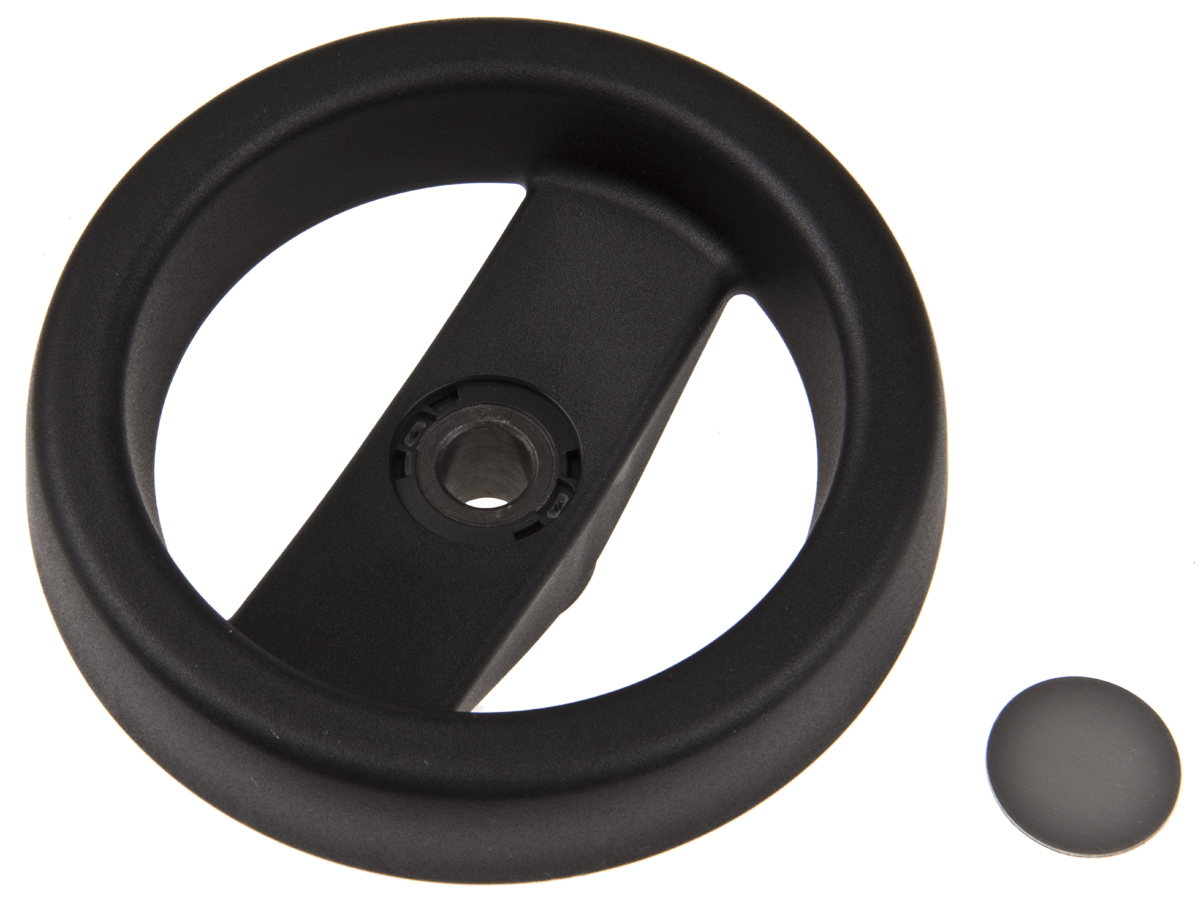 Elesa Black Technopolymer Hand Wheel, 99 mm diameter