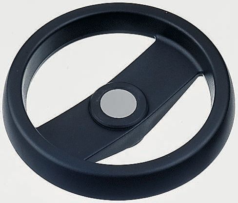 Elesa Black Technopolymer Hand Wheel, 124 mm diameter