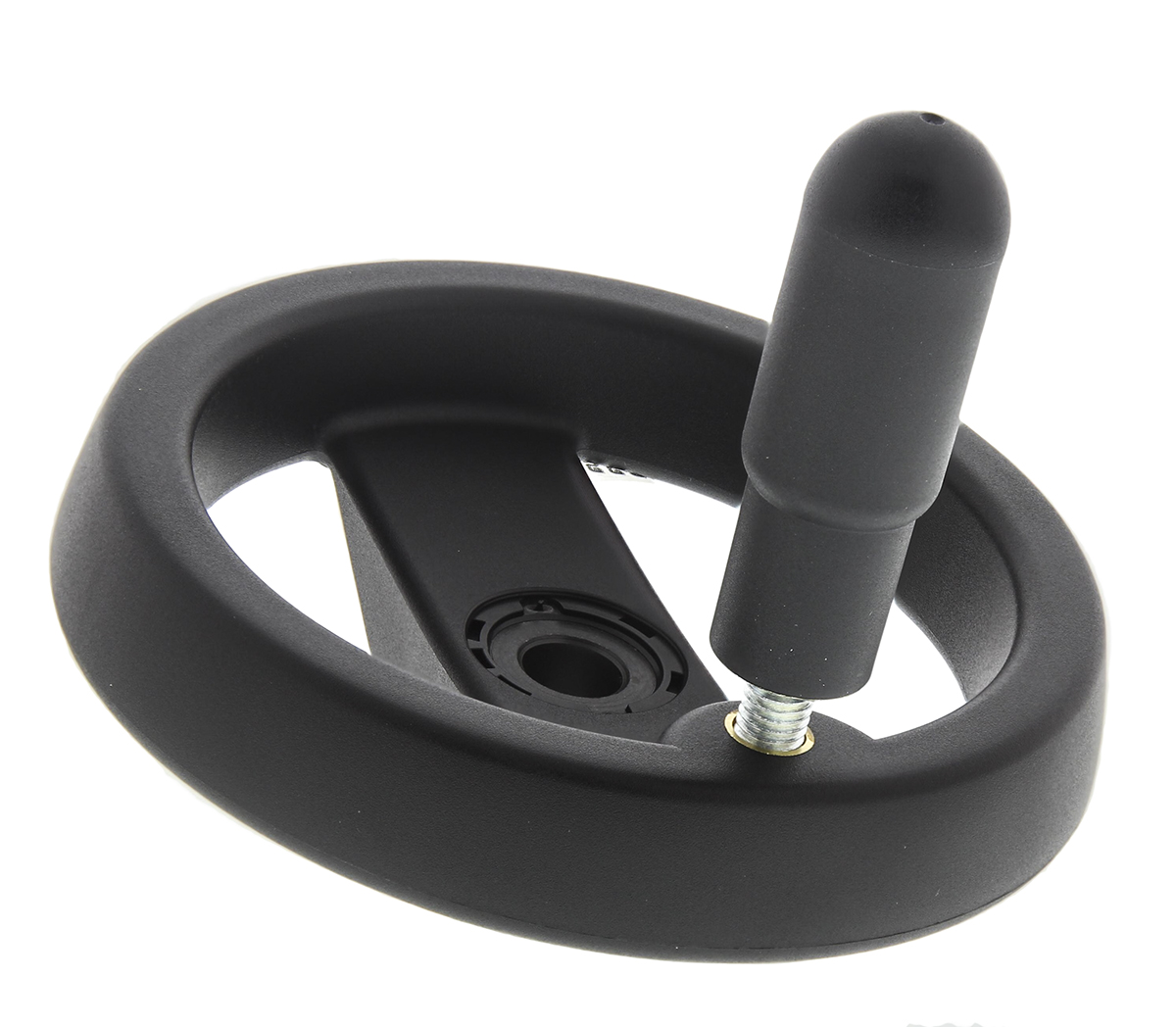Elesa Black Technopolymer Hand Wheel, 124 mm diameter