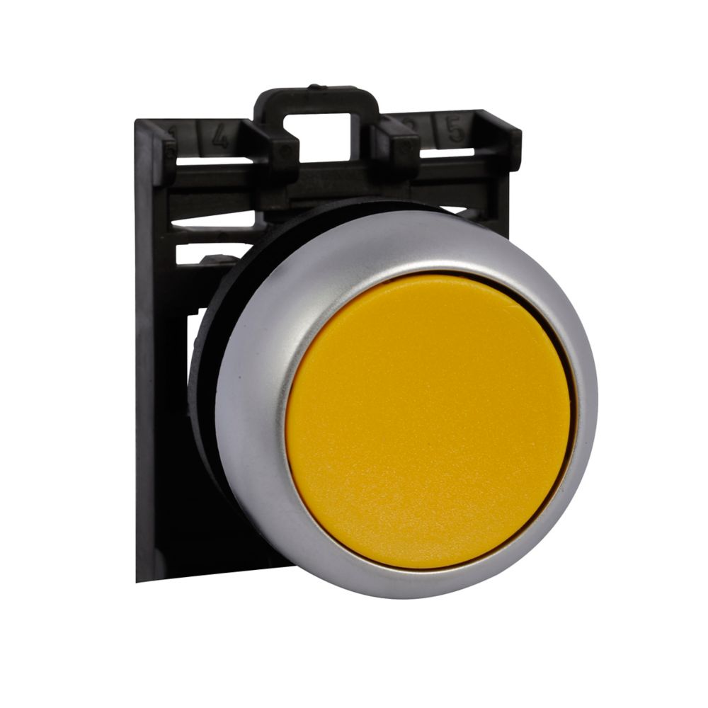 Eaton RMQ Titan M22 Series Yellow Maintained Push Button Head, 22 mm Cutout, IP69K