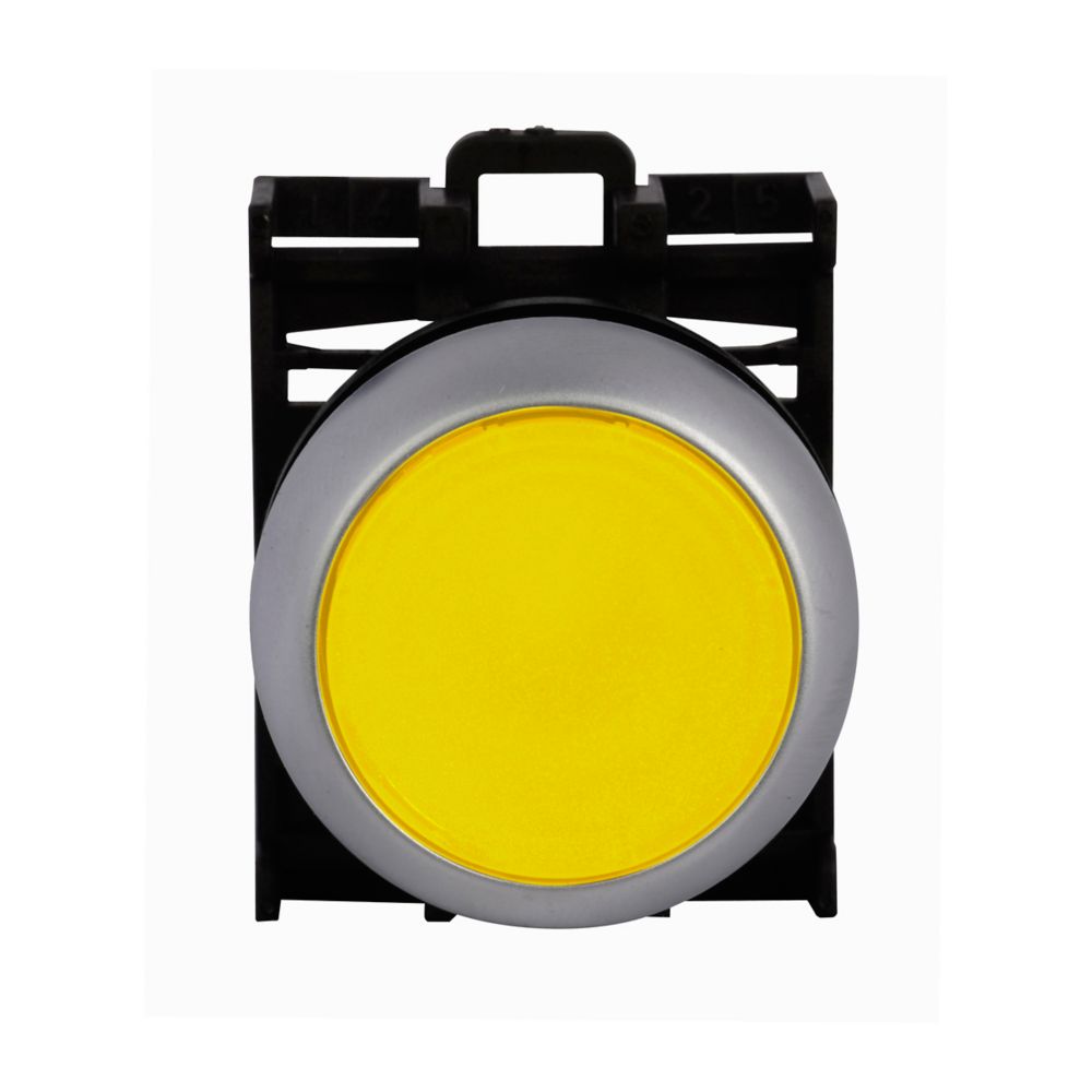 78635804-m22-dl-ym22-a Eaton RMQ Titan M22 Series Yellow Momentary Push Button Head, 22 mm Cutout, IP69K