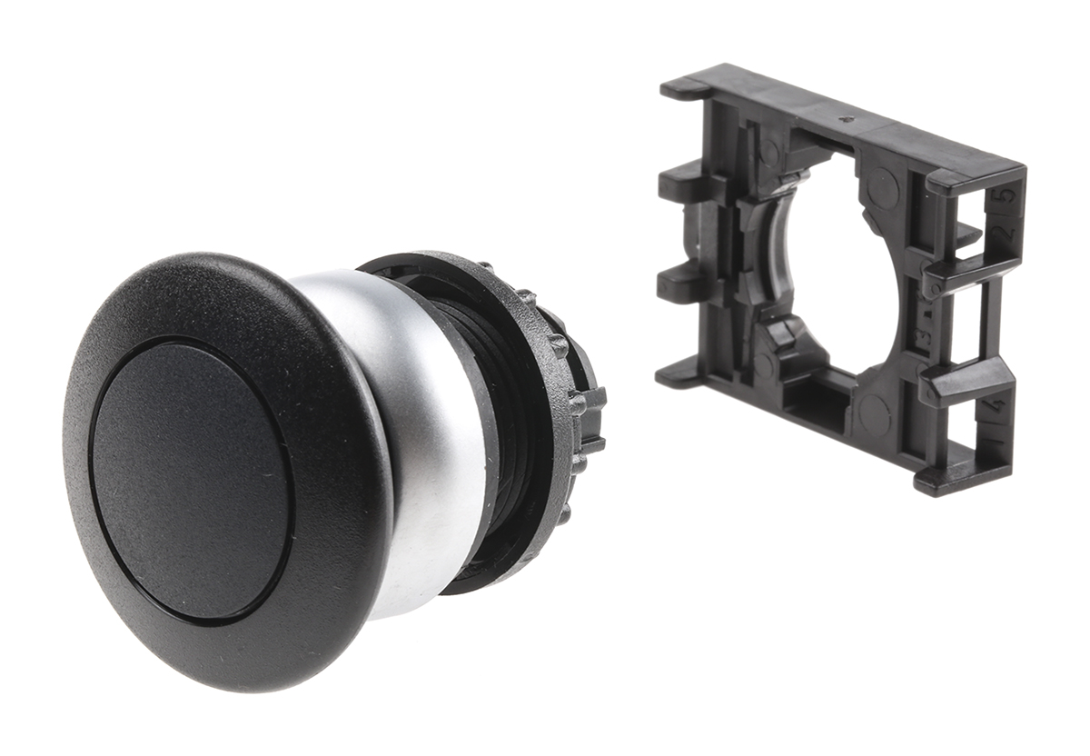 Eaton RMQ Titan M22 Series Black Maintained Push Button Head, 22 mm Cutout, IP67, IP69, IP66