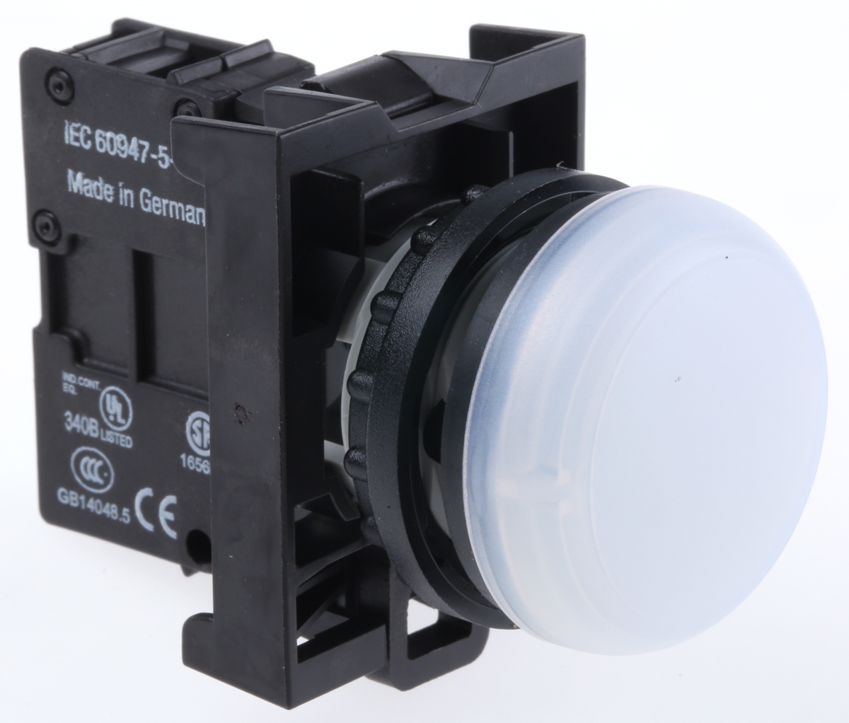 Eaton, RMQ Titan M22, Flush White LED Pilot Light, 22 mm Cutout, IP69K, Round, 12 V, 30V ac/dc