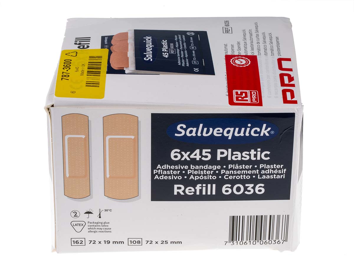 Cederroth Plastic Blue First Aid Bandages Plaster, 6 x 45 Per Pack Per Package 72 mm