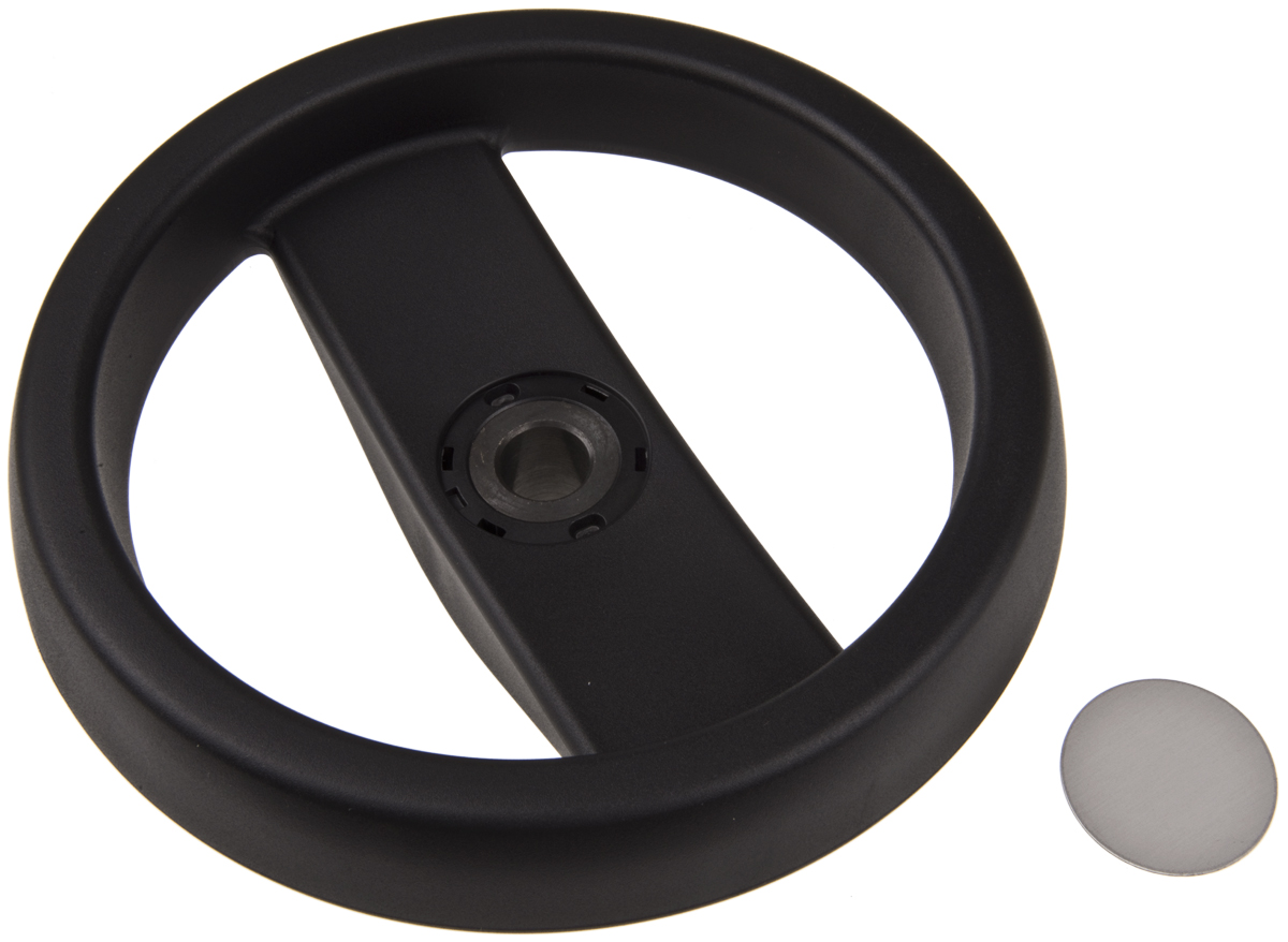 Elesa Black Technopolymer Hand Wheel, 160 mm diameter