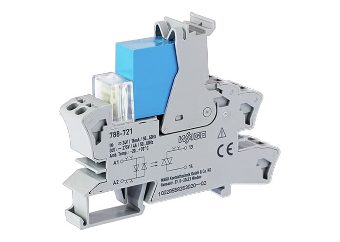WAGO 857 Series Solid State Relay, 4 A Load, DIN Rail Mount, 230 V ac/dc Load, 30V ac/dc Control
