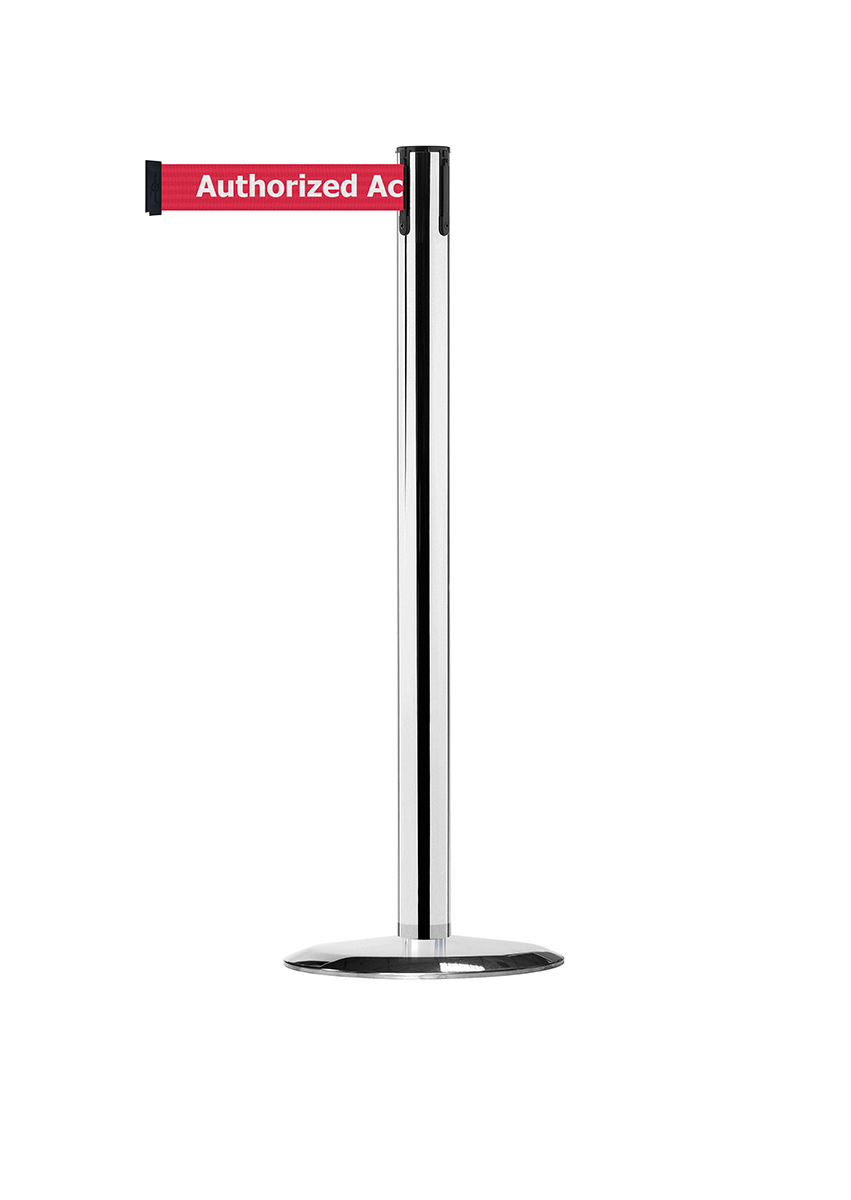 Tensator Red & White Retractable Barrier, 2.3m, Red, White Tape