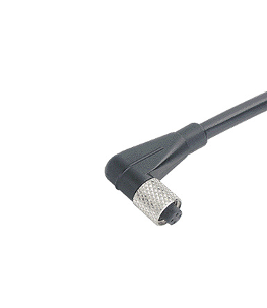 binder Female 3 way Right Angle to Unterminated 4 way Free End Sensor Actuator Cable, 2 m