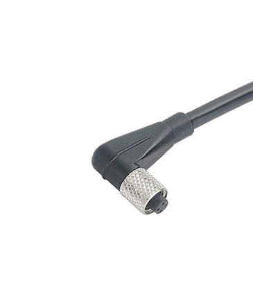binder Female 3 way Right Angle to Unterminated 4 way Free End Sensor Actuator Cable, 2 m