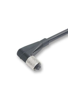 binder Female 3 way Right Angle to Unterminated 4 way Free End Sensor Actuator Cable, 2 m