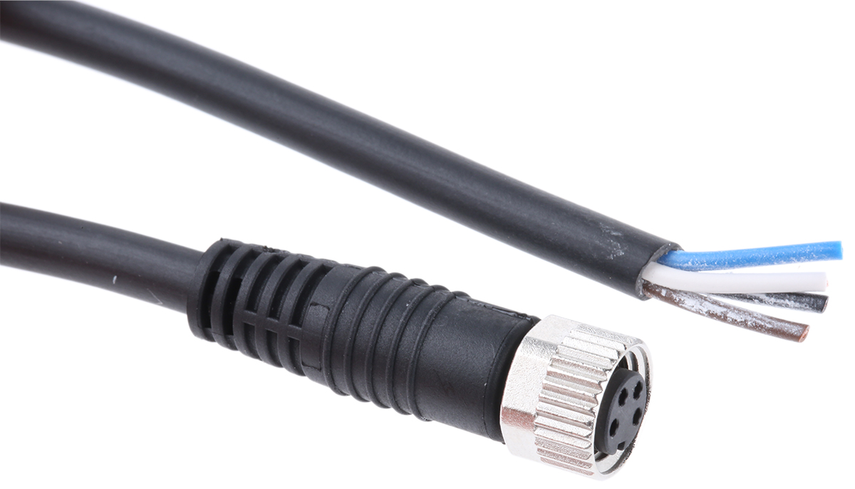 binder Male 4 way M8 to Female 34 way Unterminated Sensor Actuator Cable, 5 m