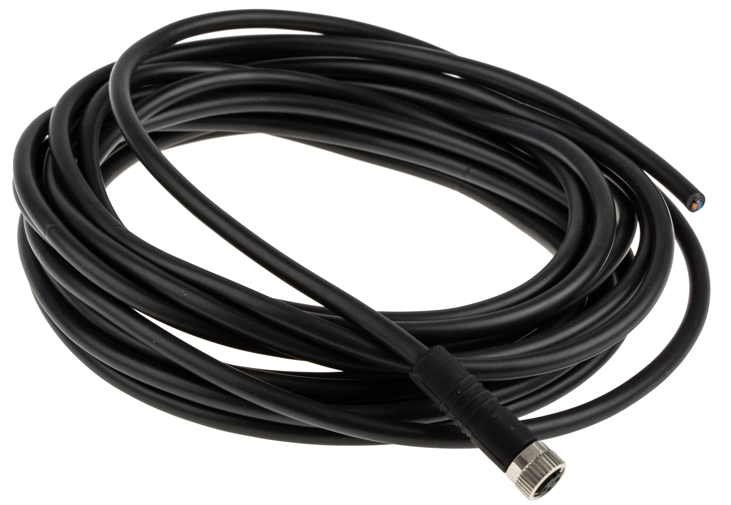 binder Male 3 way Straight to Female Unterminated Sensor Actuator Cable, 5 m