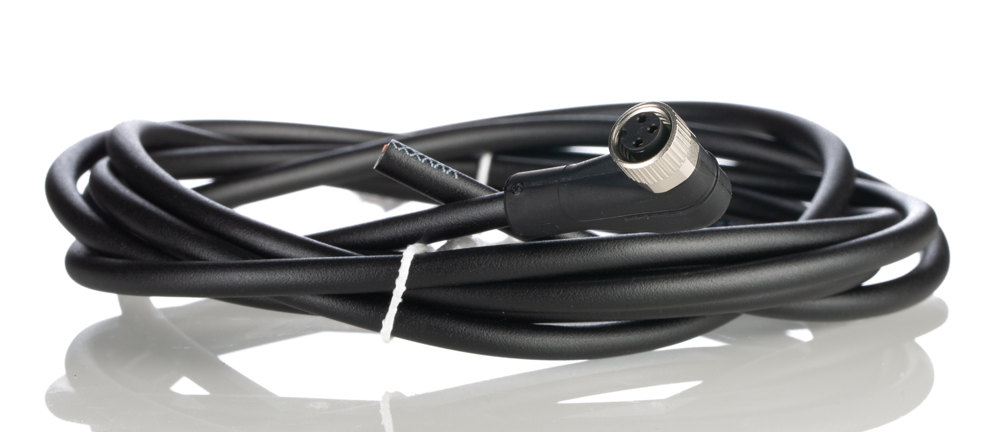 binder Female 3 way Right Angle to Unterminated Free End Sensor Actuator Cable, 2 m