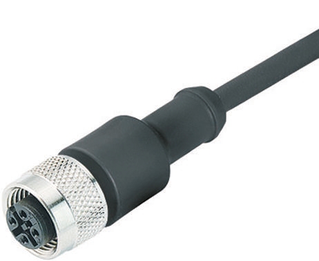 binder Female 3 way M12, Straight to Unterminated Free End Sensor Actuator Cable, 5 m