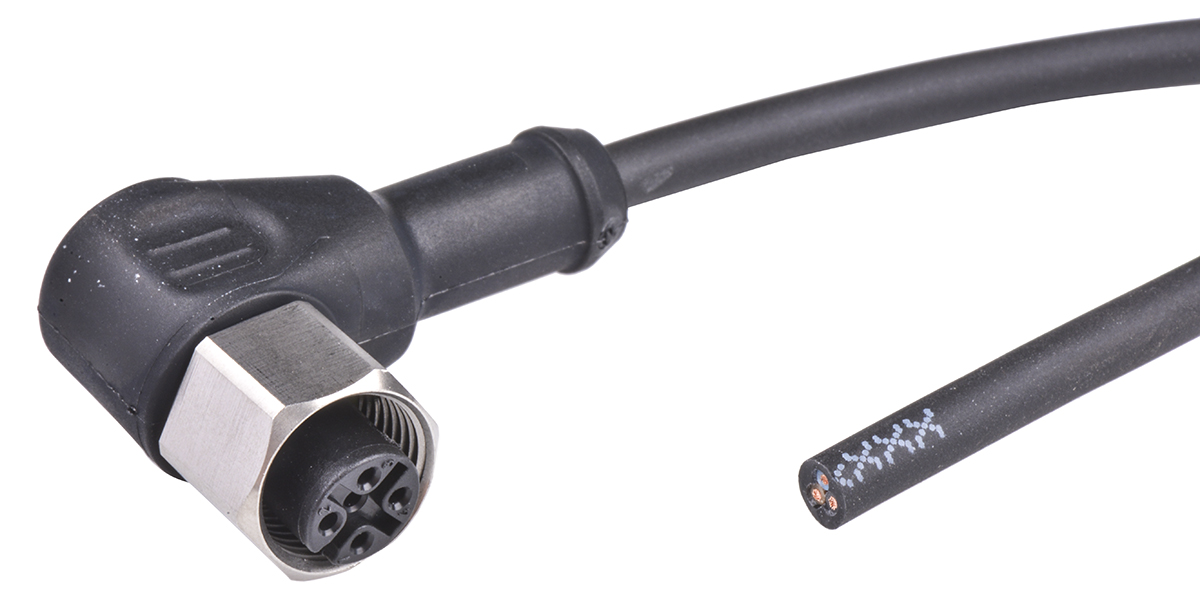 binder Female 3 way M12, Right Angle to Unterminated Sensor Actuator Cable, 5 m