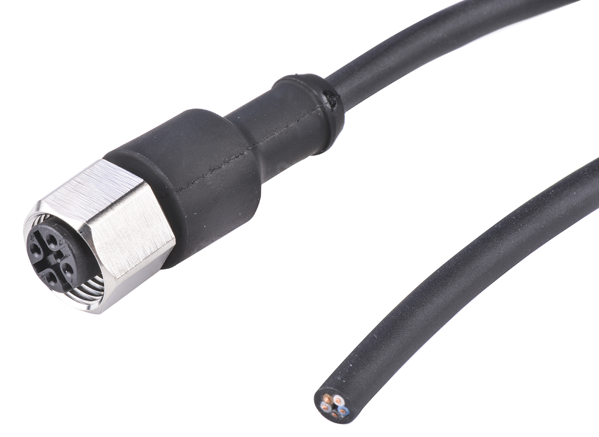binder Male 5 way M12, Straight to Female Unterminated Sensor Actuator Cable, 5 m
