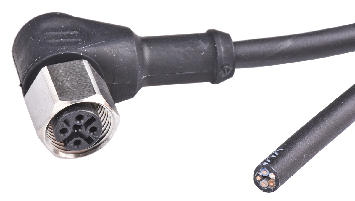 binder Female 5 way M12, Right Angle to Unterminated M12 x 1 Sensor Actuator Cable, 5 m