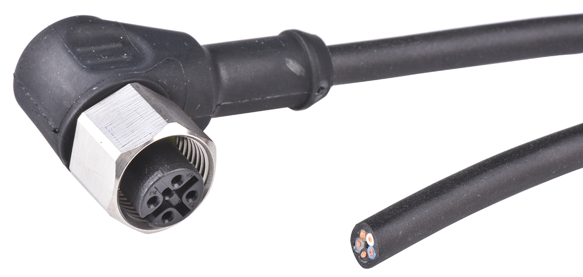 binder Female 5 way M12, Right Angle to Unterminated Sensor Actuator Cable, 5 m