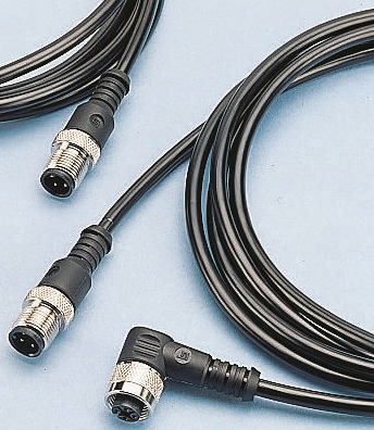 binder Male 4 way Right Angle to Female Straight Sensor Actuator Cable, 2 m
