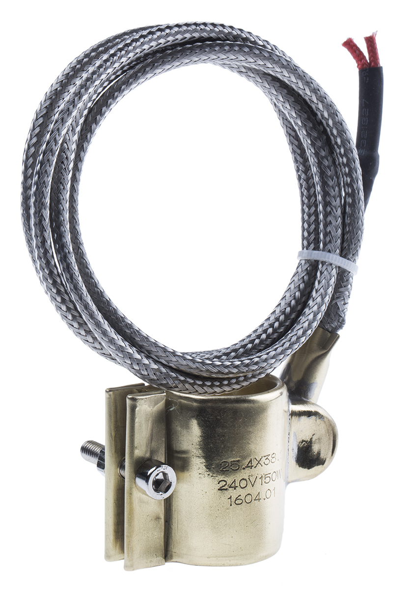 RS PRO Heating Element, 1.5 in, 1.5 in, Band Heater, 150 W, 240V ac