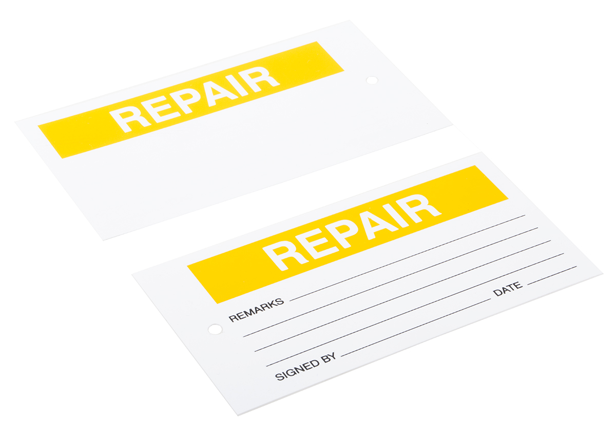 RS PRO Pre-Printed Label-REPAIR-. Quantity: 1 Per Pack